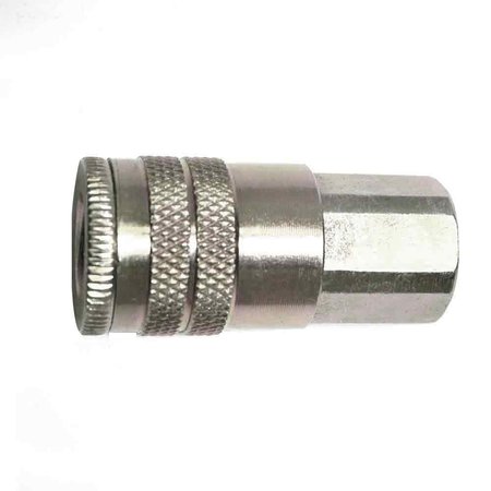 INTERSTATE PNEUMATICS 1/4 Inch Industrial Steel Coupler x 1/4 Inch Female NPT CH440